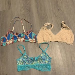 Nollie and aerie bralettes